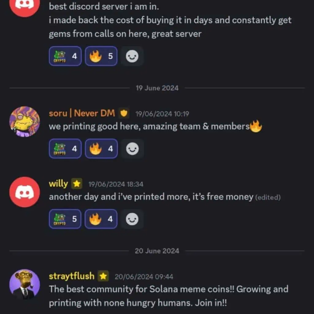 Discord vouch: 10x return on $NEIRO with Solana memecoins tips.